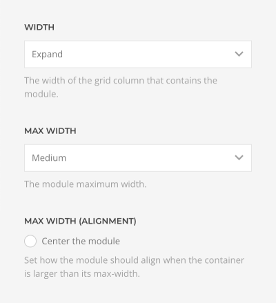 Grid options