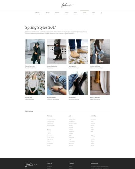 Joline Joomla template Portfolio Layout