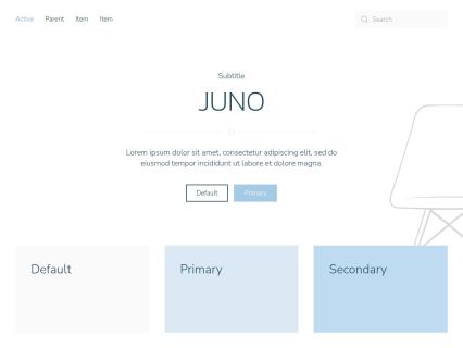 Juno WordPress Theme White Blue Style