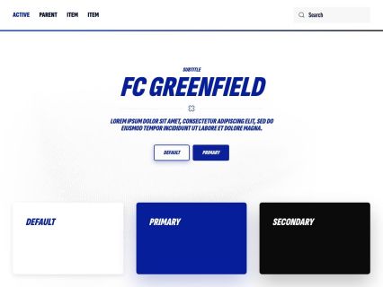 FC Greenfield Joomla Template White Blue Style