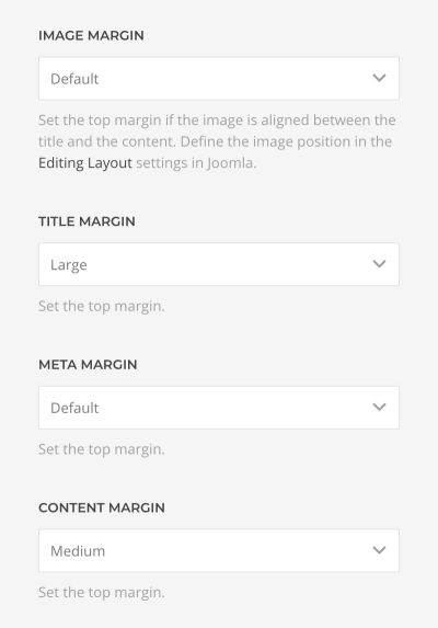 Margin Options