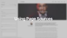 Page Sources Documentation Video for Joomla