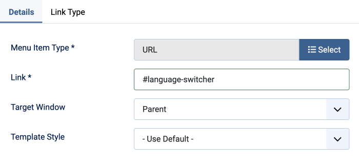 Language switcher