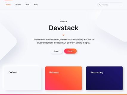 DevStack WordPress Theme Light Orange Style