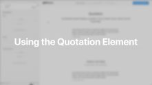 Quotation Element Documentation Video for WordPress