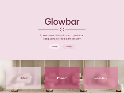 Glowbar Joomla Template Colored Pink Style
