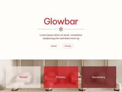 Glowbar Joomla Template Light Red Style