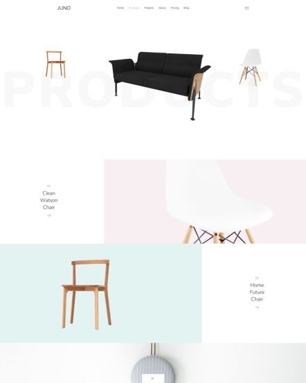 Juno Joomla template Portfolio Layout