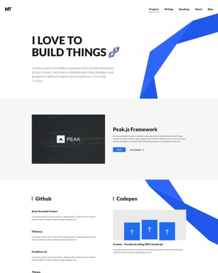 Matthew Taylor Joomla template Portfolio Layout