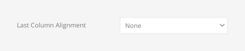Table last column alignment