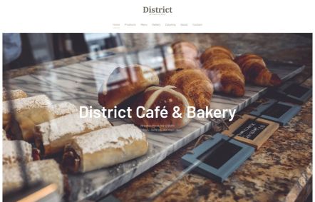 District Joomla template Home Page in White Red Style