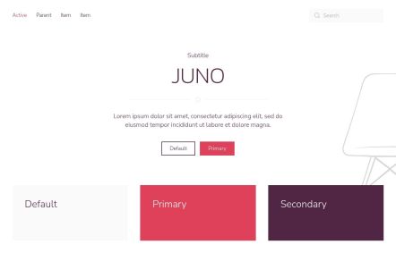 Juno Joomla template UI Elements in White Red Style