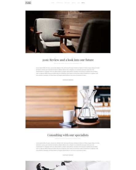 Fuse Joomla template Post Index Layout