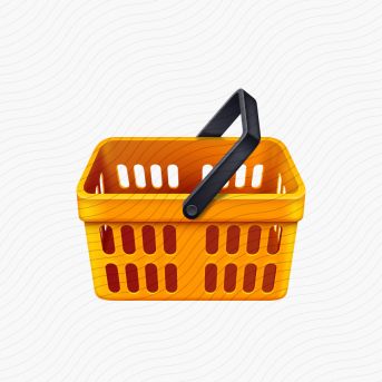 Shopping Basket Yellow Empty Icon