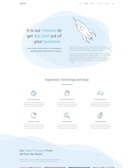 Summit Joomla template About Layout