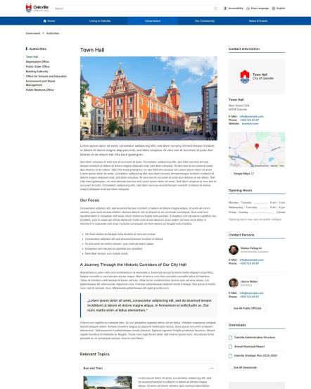 Oakville Joomla template Authority Post Layout