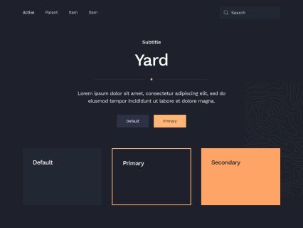 Yard WordPress Theme Dark Orange Style