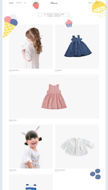 Balou WooCommerce Theme Index Layout