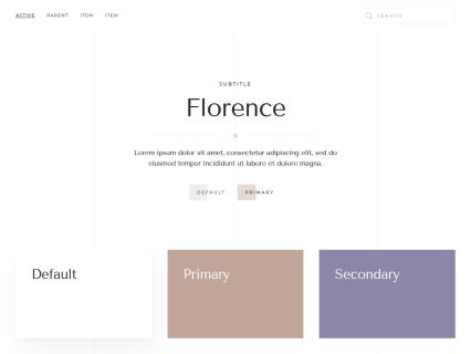 Florence WordPress Theme White Beige Style