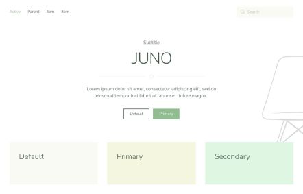 Juno Joomla template UI Elements in White Green Style