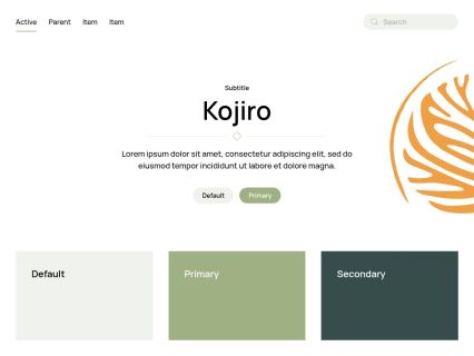 Kojiro WordPress Theme White Green Style