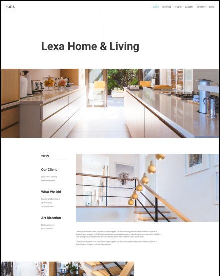 Soda Joomla template Case Study Layout
