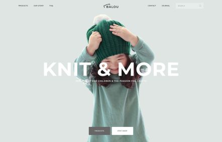 Balou Joomla template Home Page in White Turquoise Style