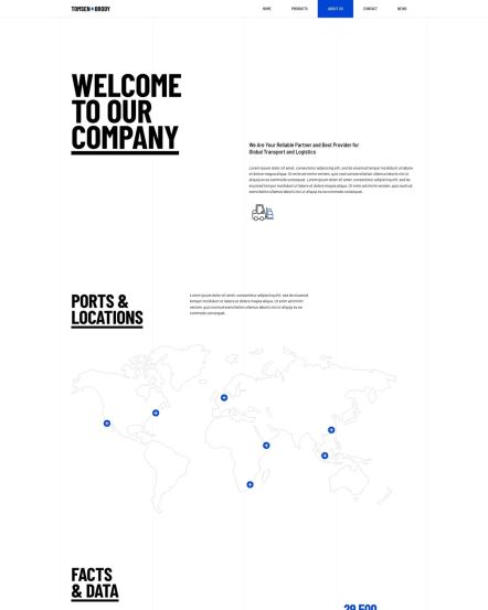 Tomsen Brody Joomla template About Layout