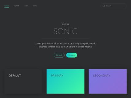 Sonic Joomla Template Dark Turquoise Style