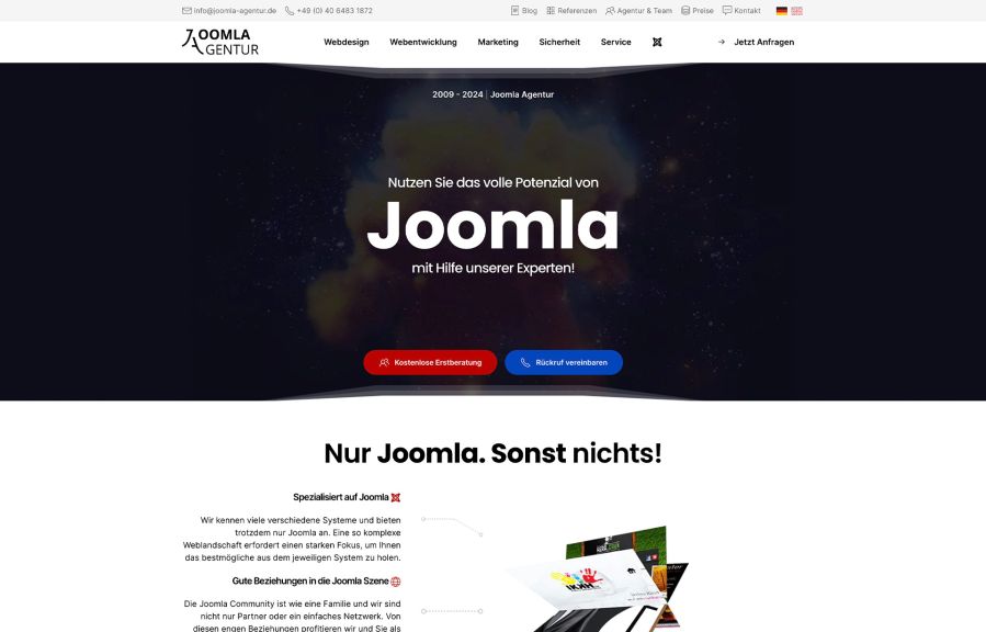 Joomla Agentur Work Example