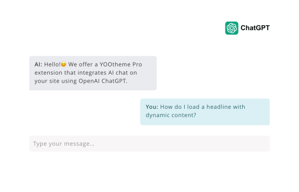 Chat AI with ChatGPT Element for YOOtheme Pro page builder