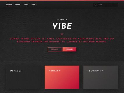 Vibe WordPress Theme Dark Red Style