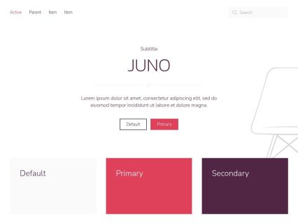 Juno WordPress Theme White Red Style