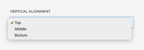 Column vertical alignment