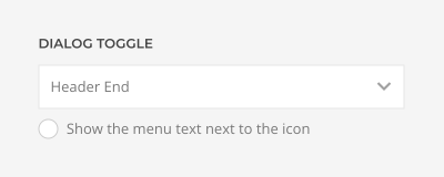 Dialog toggle