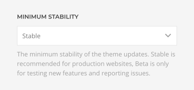 Minimum stability