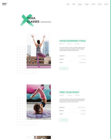 Nioh Studio WordPress theme Service Post Layout