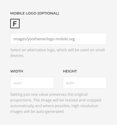 Mobile logo setting