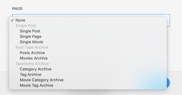 Page custom post type