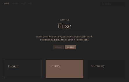 Fuse Joomla template UI Elements in Dark Brown Style