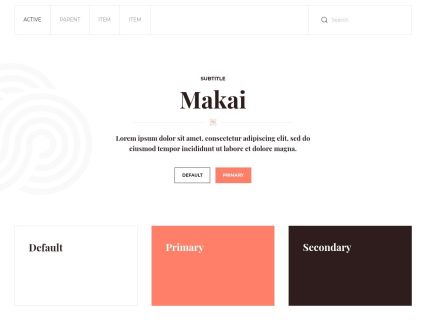 Makai WordPress Theme White Red Style