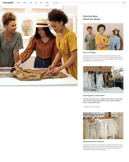 Woolberry Joomla template About Layout