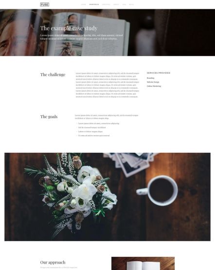 Fuse Joomla template Case Study Layout