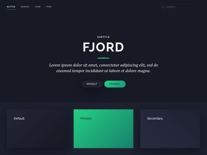 Fjord Joomla Template Dark Green Style