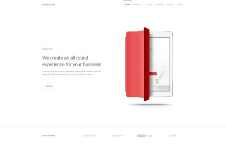 Horizon Joomla template Home Page in Default Style