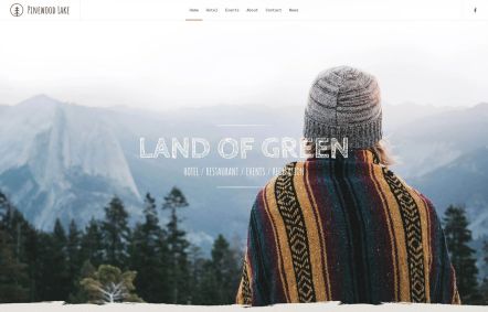 Pinewood Lake Joomla template Home Page in Light Umber Style
