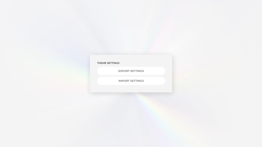 Export and Import Settings