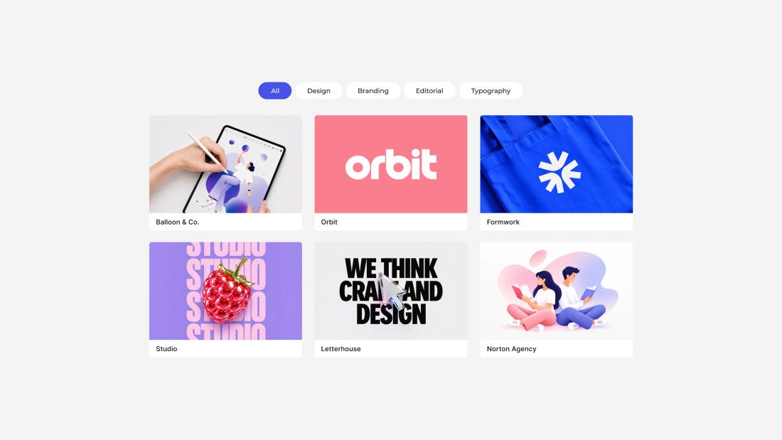 Animated Grid Filter