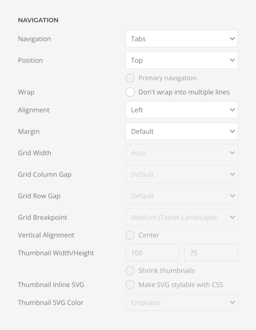 Switcher navigation