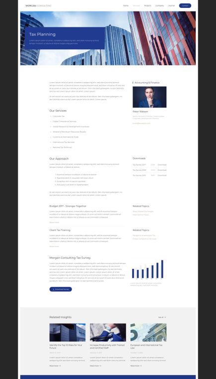 Morgan Consulting Joomla Template Services Layout